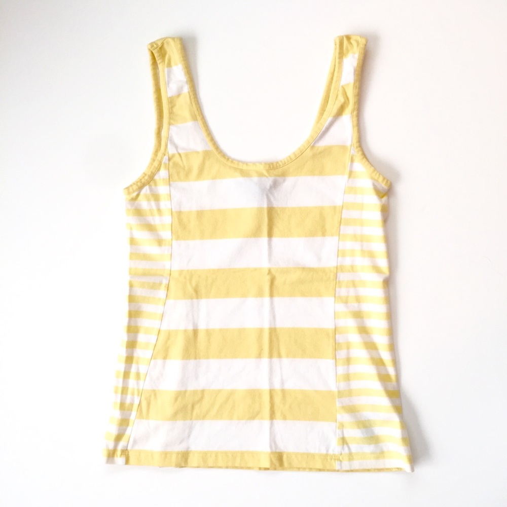Yellow & White  French Connection Tank Size 12